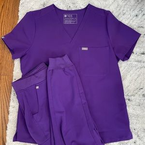 Purple FIGS scrub set